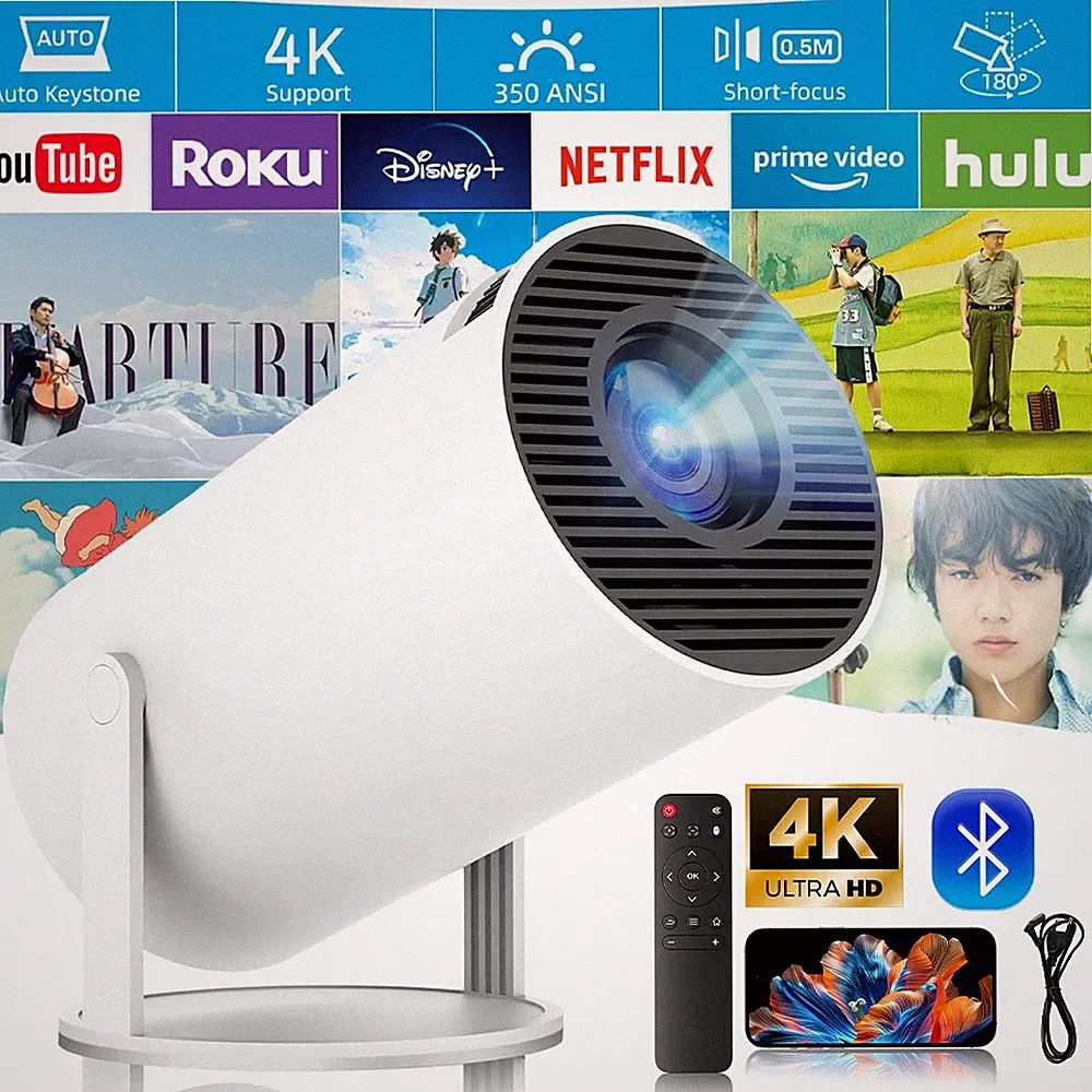 Smart Projektor Mini Heimkino Beamer Handy Hochauflösend Heimprojektor HDMI