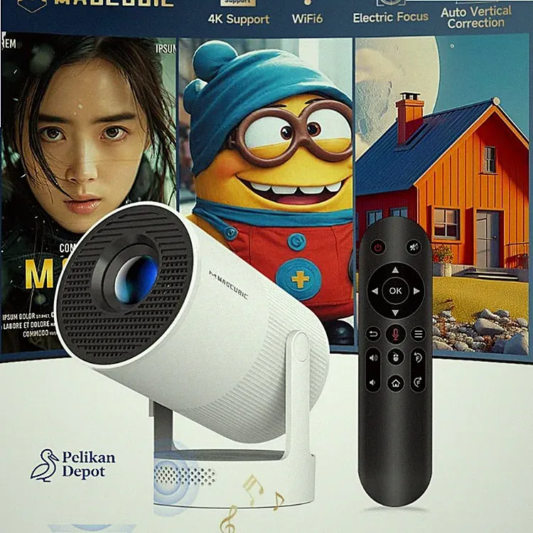 Smart Projektor WiFi 6 4K Mini Beamer 5W Lautsprecher