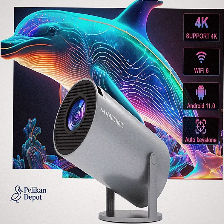 Smart Projektor WiFi6 BT54 130 Zoll 4K Trapezkorre