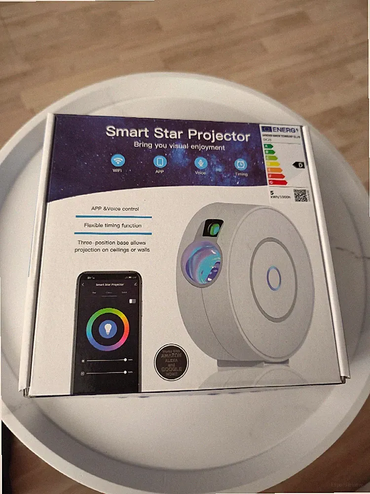 Smart Star Projector LED Sternenprojektor weiß, App- & Sprachsteuerung, Timer