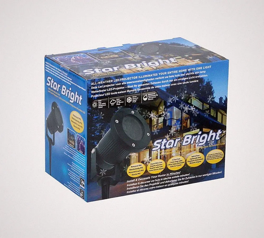 Star Bright LED Projektor Schneeflocken Strahler Haus Outdoor Außen Beleuchtung