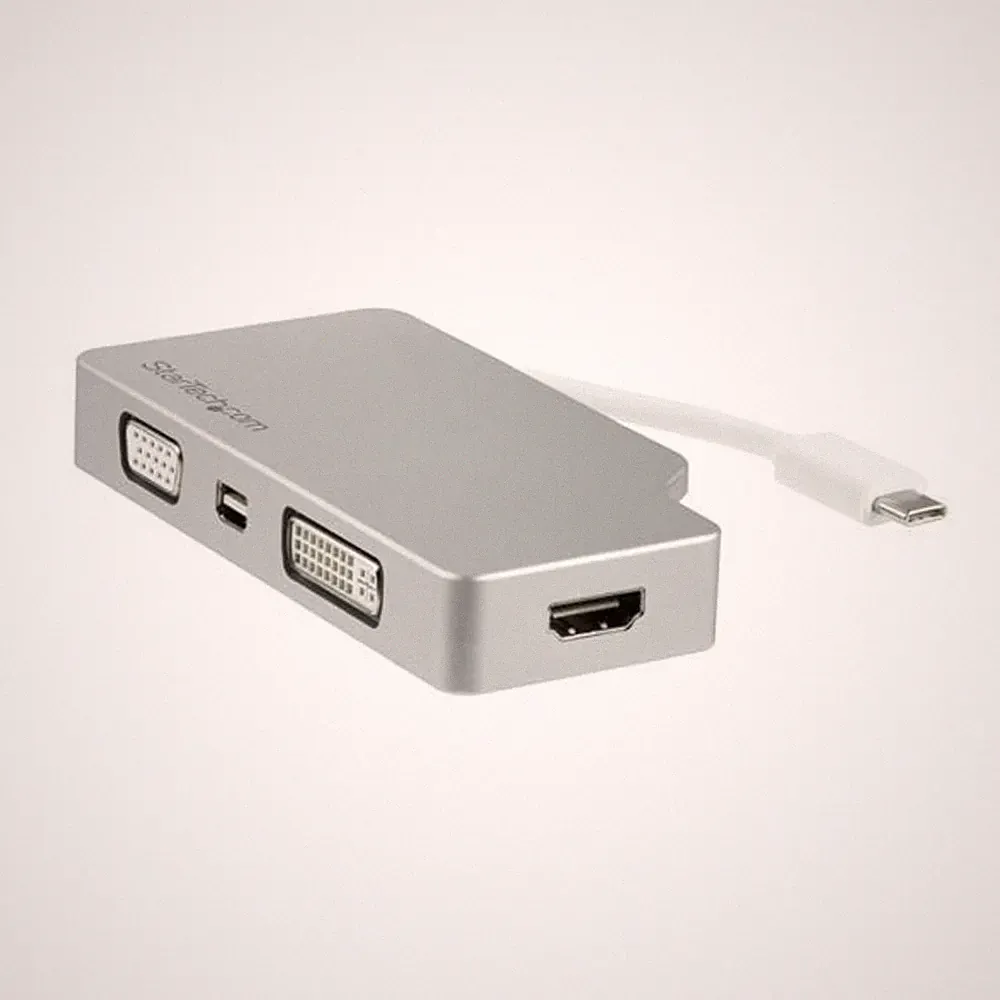 StarTech.com Aluminium Reise A/V Adapter 4-in-1 USB-C auf VGA DVI HDMI oder mDP