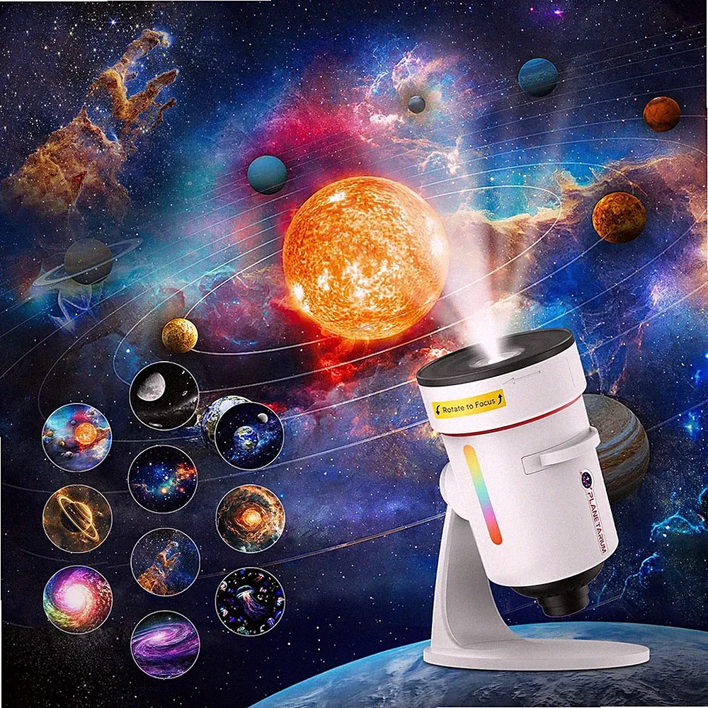 Sternen-Und Galaxien-Projektor 4K 10 Platten Timer Drehung 360 Dekoration Zimmer