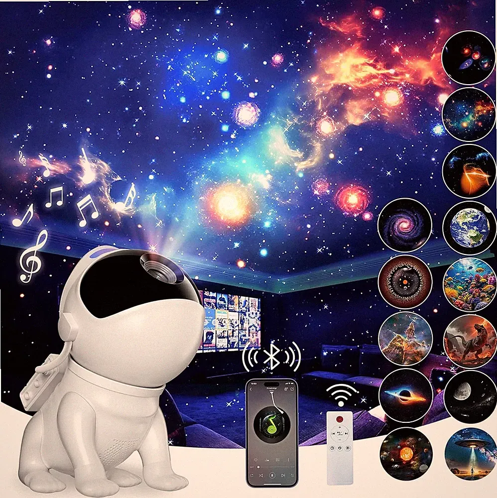 Sternenhimmel Projektor 4K HD Planetarium 12 Scheiben Timer Bluetooth