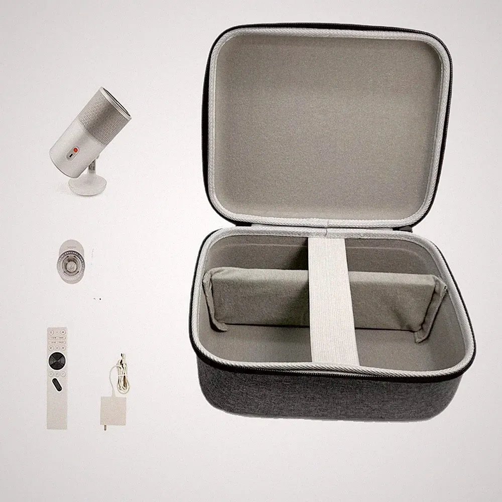 Sto?feste Projektortasche f��r MoGo 4 2025 mit Fernbedienung Netzkabel Organize