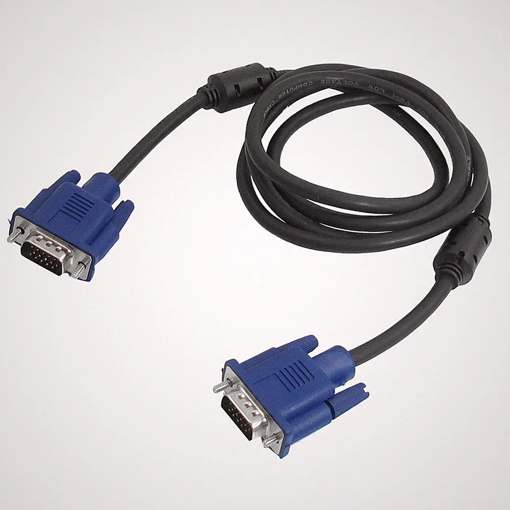 SVGA VGA 15 PIN STECKER AUF STECKER PC MONITOR TV LCD PROJEKTOR TFT KABEL VERKAUF!!!