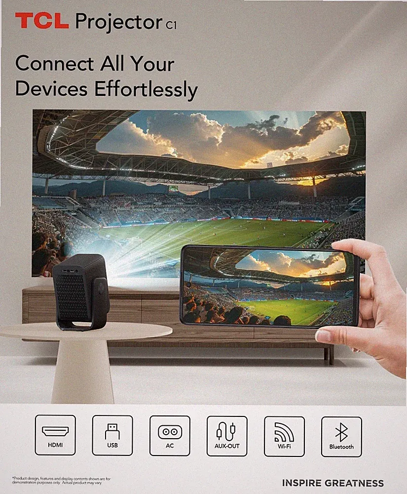 TCL Smart Beamer 1080p Full HD C1 Grau