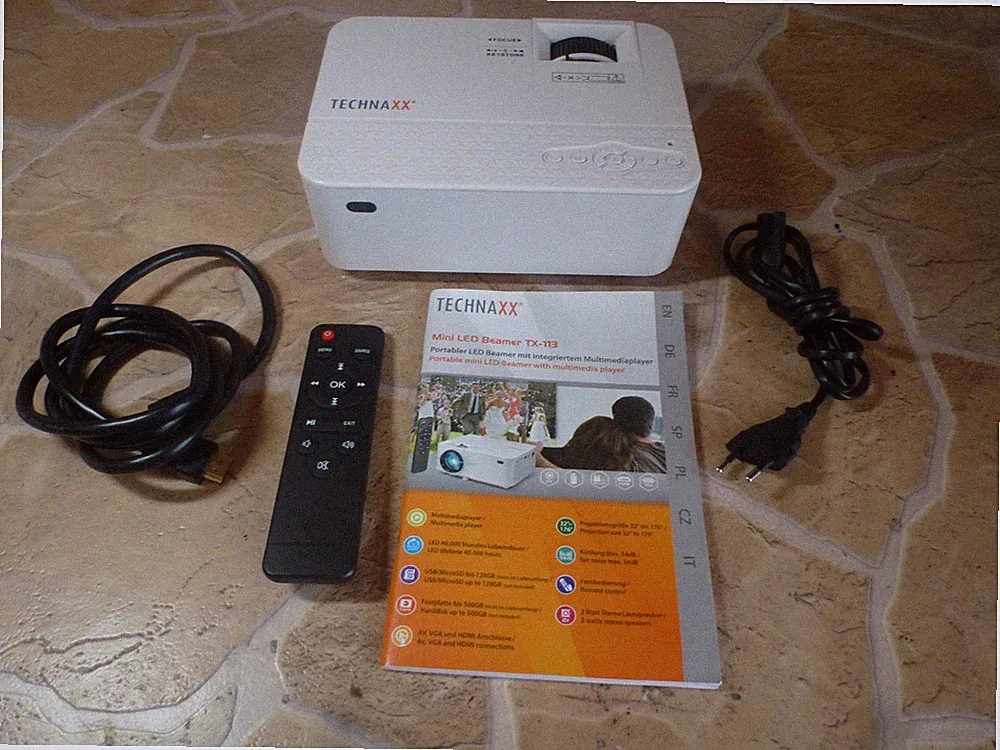 Technaxx - Mini Led Beamer - Tx-113 - Full HD - LED - SEHR GUT