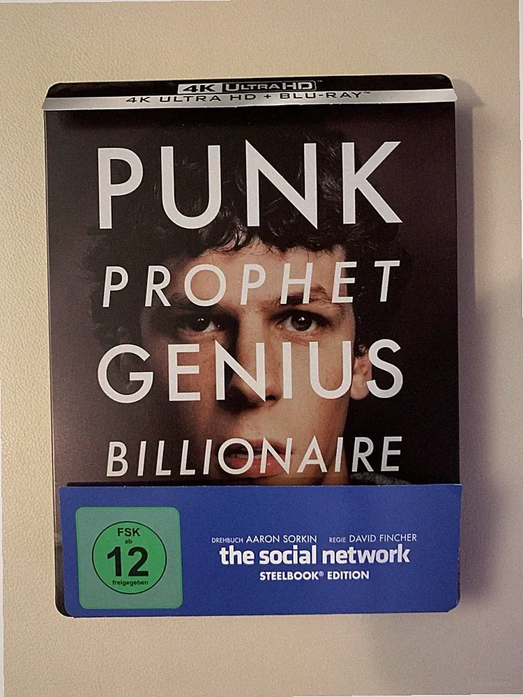 The Social Network - 4K Ultra HD + Blu-ray - Steelbook, neuwertig