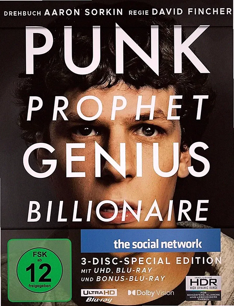The Social Network - 4K Ultra HD + Blu-ray - Steelbook # UHD+BLU-RAY-NEU