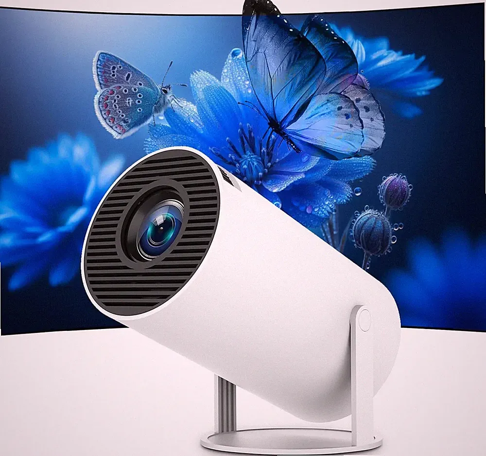 Thunrlge Video-Beamer Mini Projektor 4K 1080P mit Android 11 und Netflix, 1500