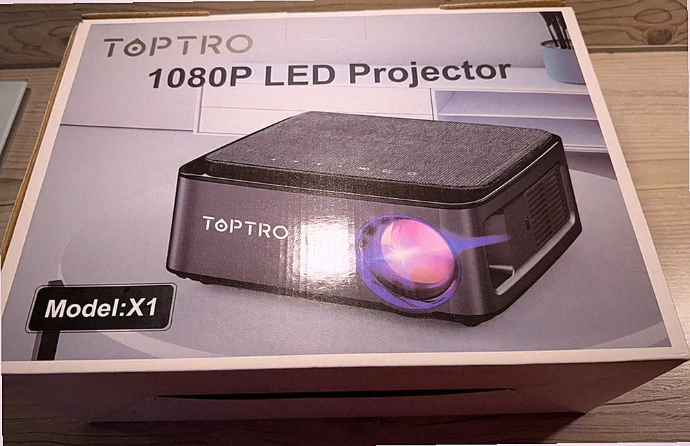 TOPTRO Beamer, Full HD 5G, WiFi Bluetooth, 4K Native 1080P LED Heimkino, OVP