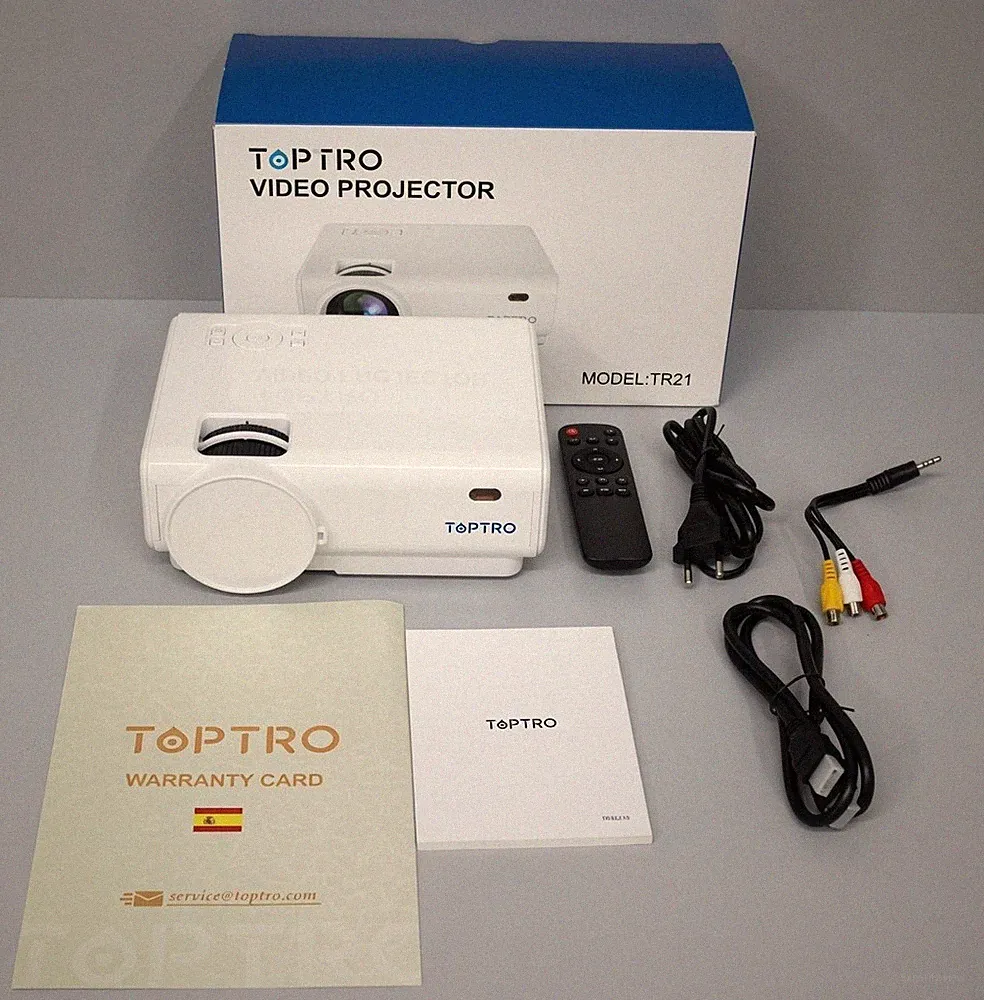 TOPTRO TR21 Mini Beamer Projektor 1080P WiFi Bluetooth Heimkino 200 Zoll HDMI