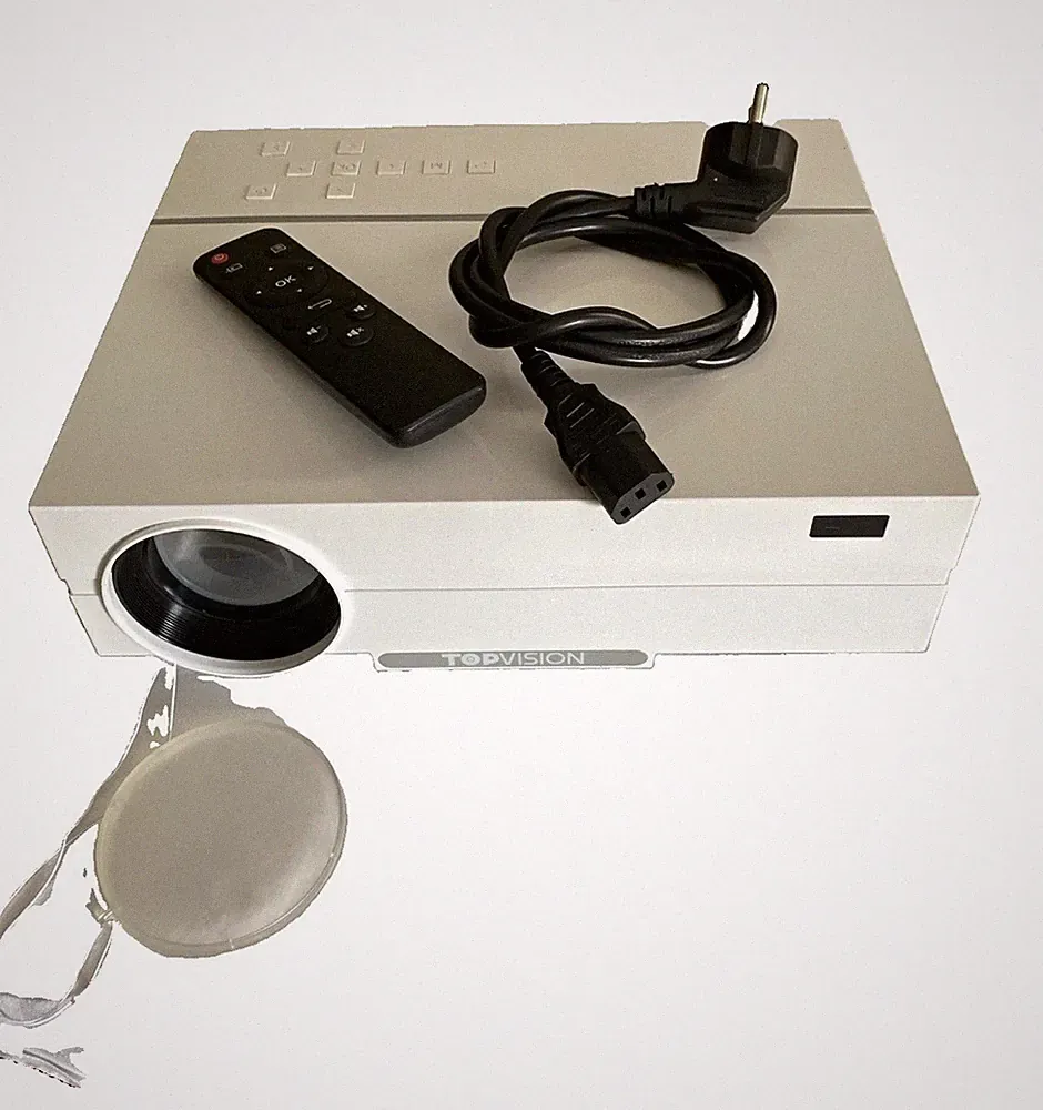 TOPVISION T26L Desktop LCD LED Beamer Projektor weiß HDMI USB VGA AV Speaker