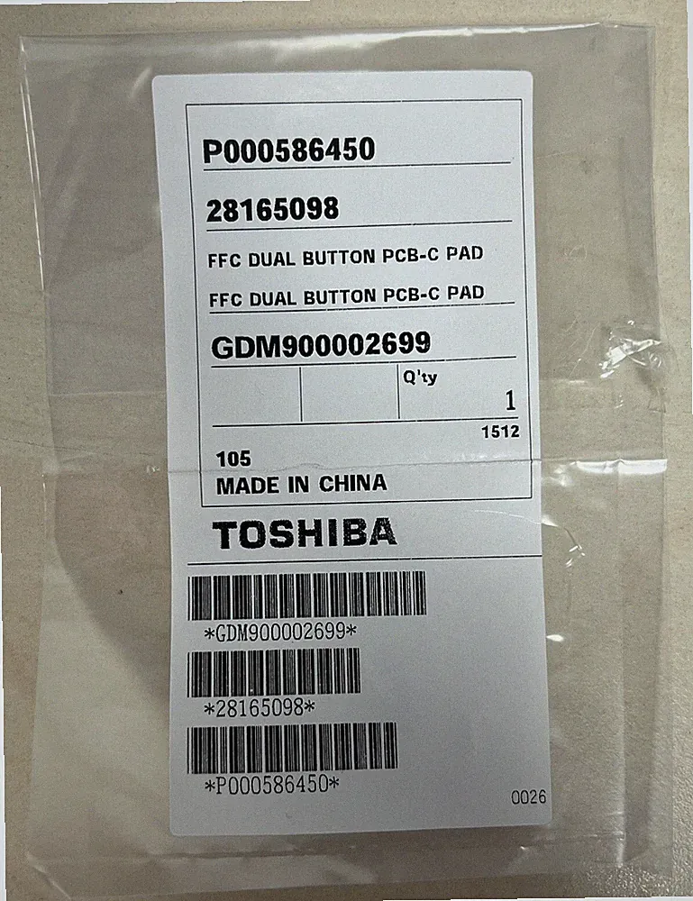 Toshiba FFC Dual Button PCB-C Pad Ref00189