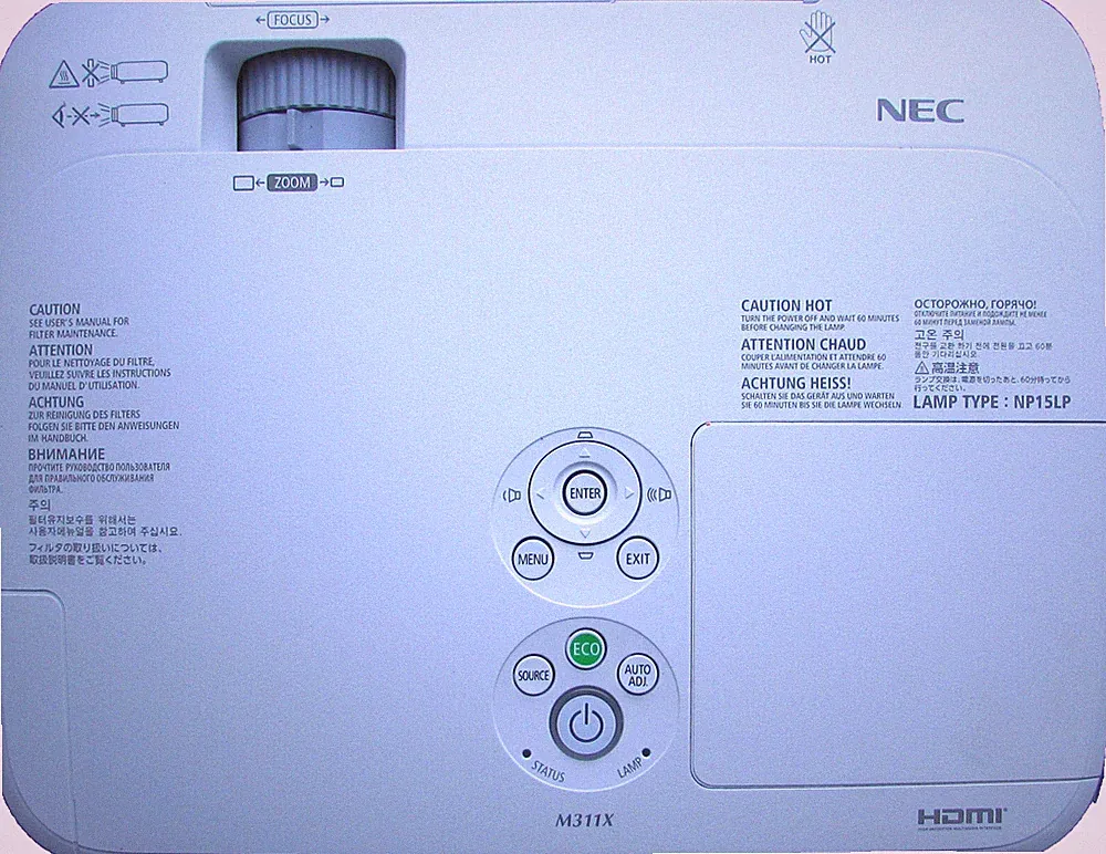 Tragbar Projektor NEC NP-M311XG mit Fernbedienung 3100 Lumen