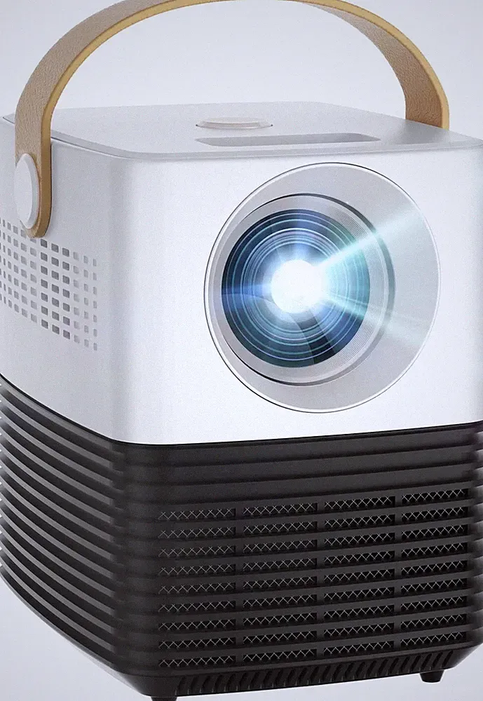Tragbarer Mini Projektor für Familienfilm 1080P unterstützt mit TV-Stick, TV-Box PC
