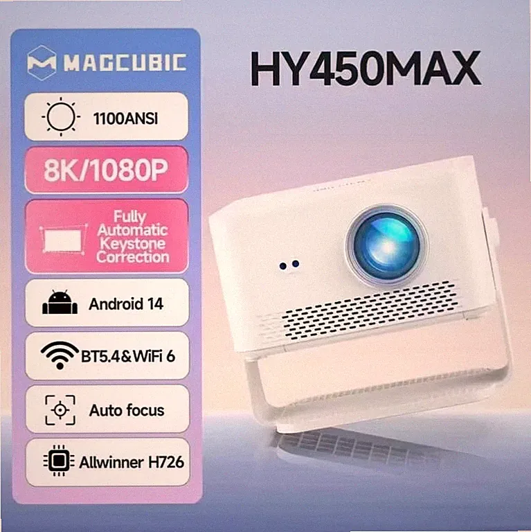 Tragbarer Projektor / Beamer Magcubic HY450 Max | 1100 ANSI Lumen, Native 1080p