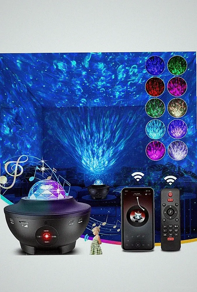 Trails Galaxy Lichtprojektor, 3 in 1 LED Sternenprojektor Baby Deckenprojektor