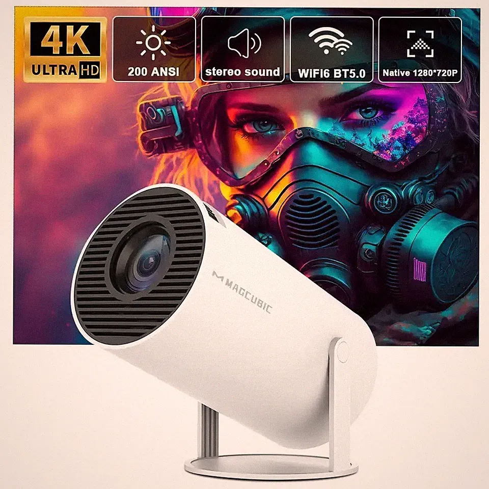 Transpeed Beamer 4k Android 11 Dual Wifi 6 200 ANSI Lumen H713 BT 5.0 1080P