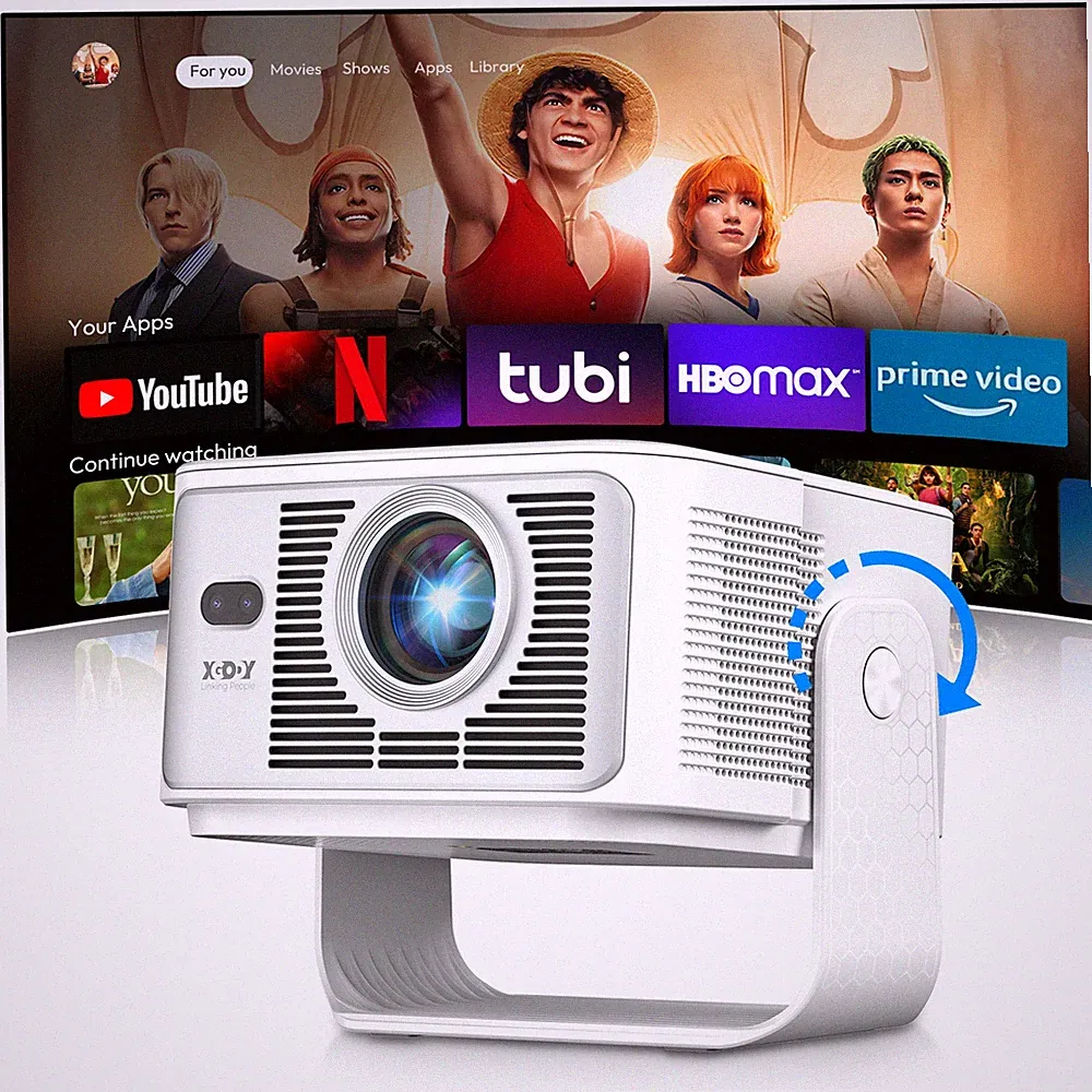 Trapezkorrektur Beamer 23000 Lumen Bluetooth Video Projektor 8K WiFi Heimkino HD