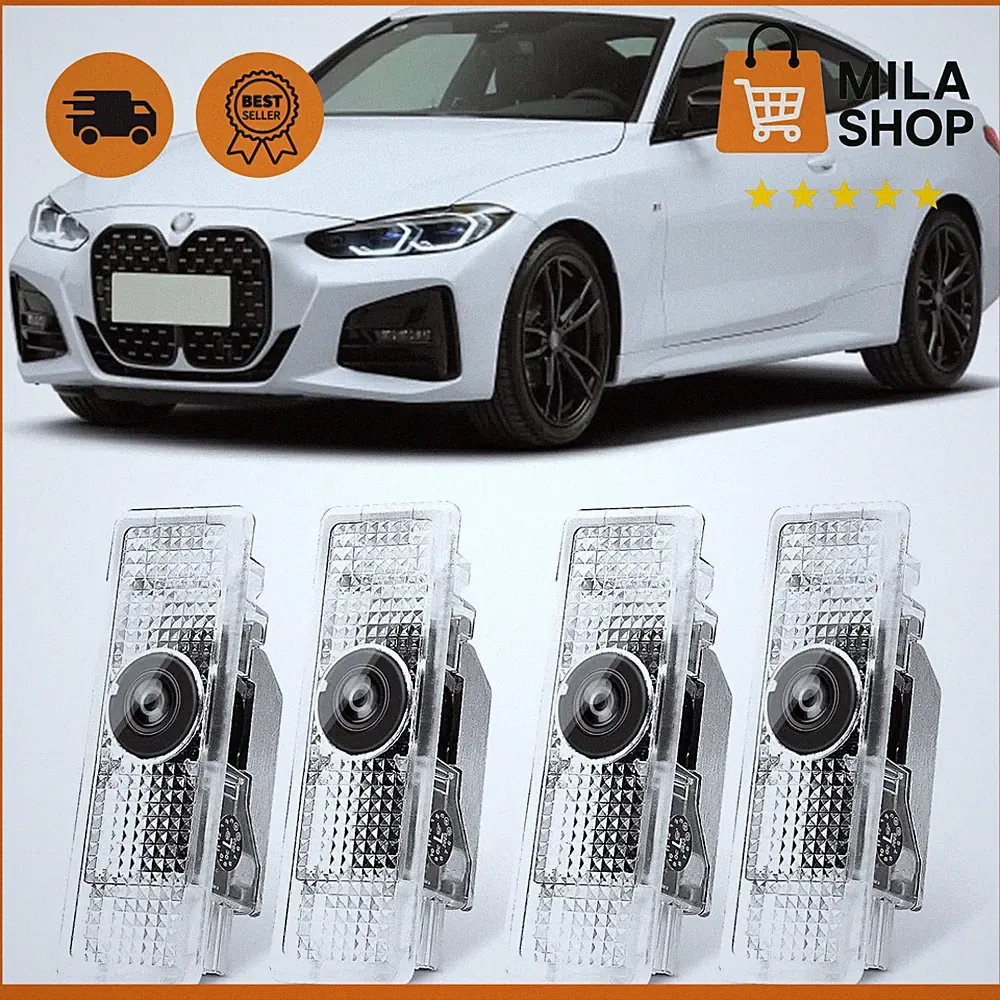 Tuerlicht Projektor 4 Stueck kompatibel BMW 1er 2er 3er 5er 7er X1 Logo Tuning