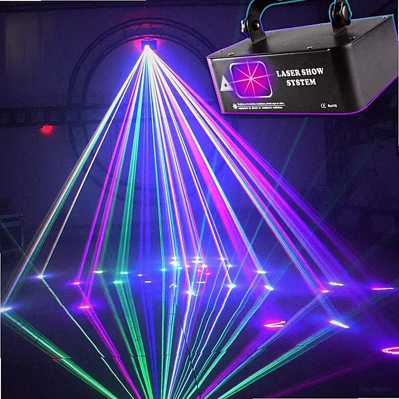 U`King RGB Laser Projektor LED Strobe Beam Bühnenlicht DMX DJ Lichteffekt Party