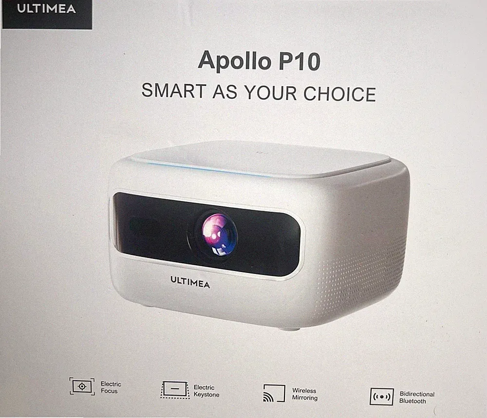 ULTIMEA Apollo P10 Tragbar Mini Beamer Full-HD 300 ANSI-Lumen Wi-Fi Weiß NEU