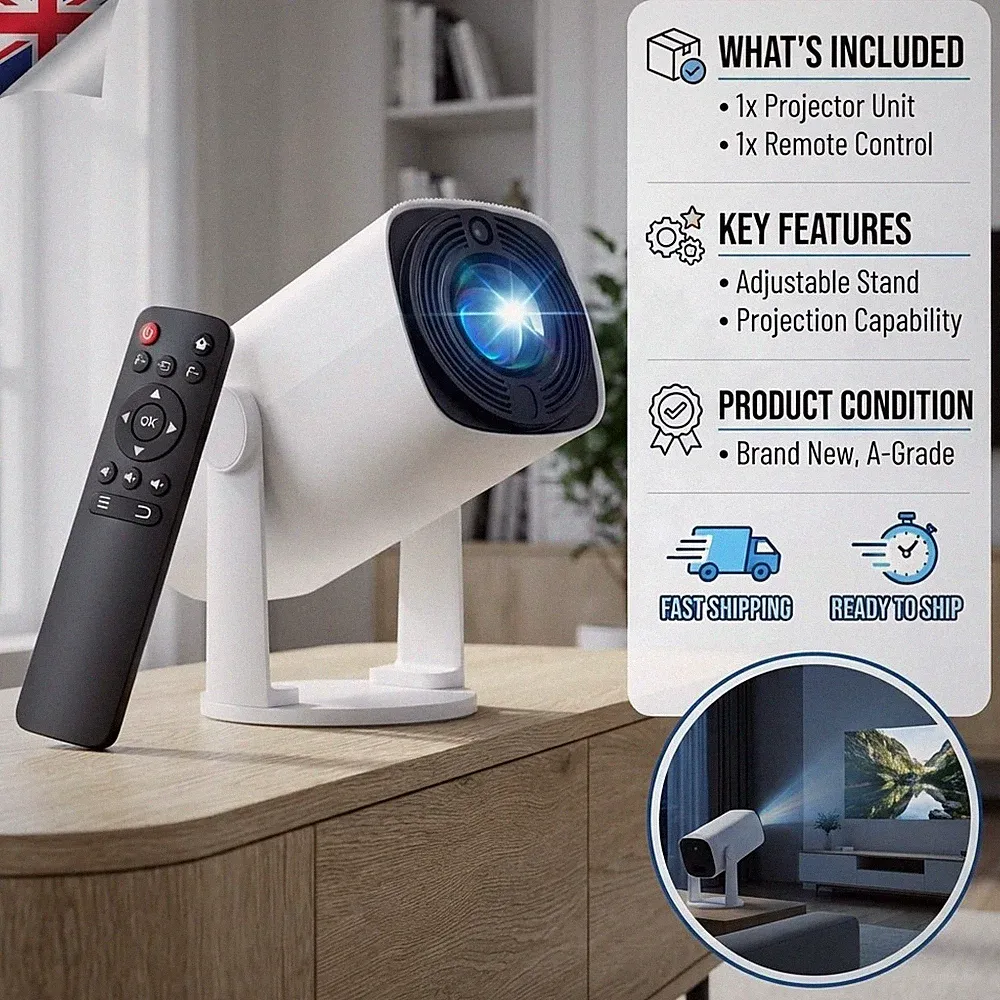 Ultra-Portabler 1080P Mini Projektor mit 270° Drehung - Perfekt für Heimkino