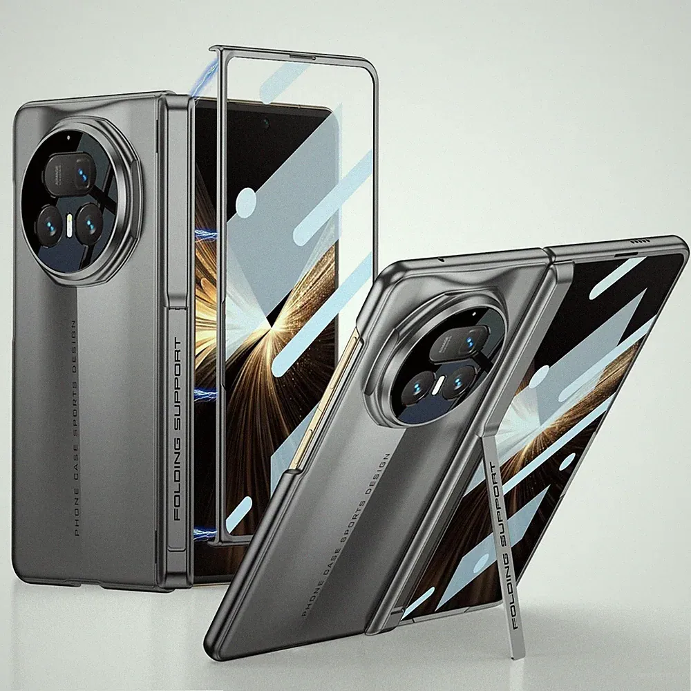 Ultradünne Magnet Hülle für Honor Magic V5 mit integriertem Schutzglas Grau