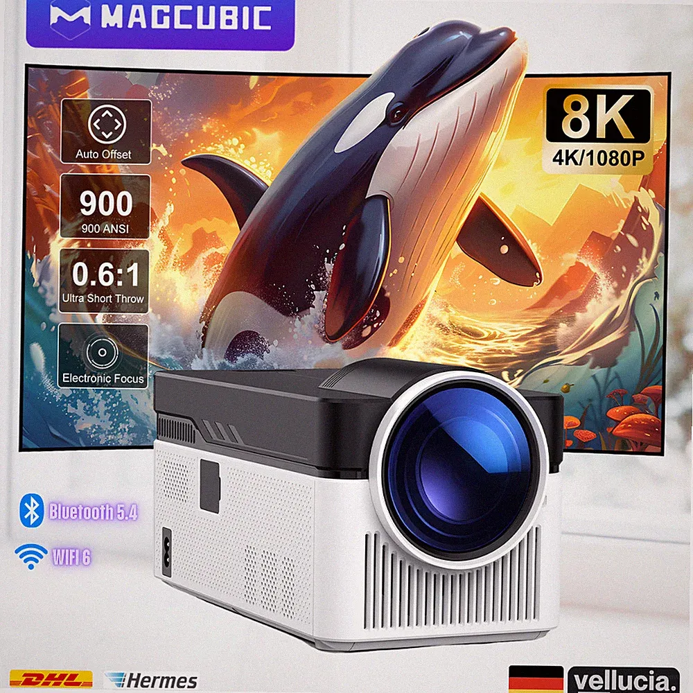 Ultrakurzdistanz Beamer🔷Magcubic HY450 Projektor 900 ANSI 1080p BT 5.4 WIFI 6