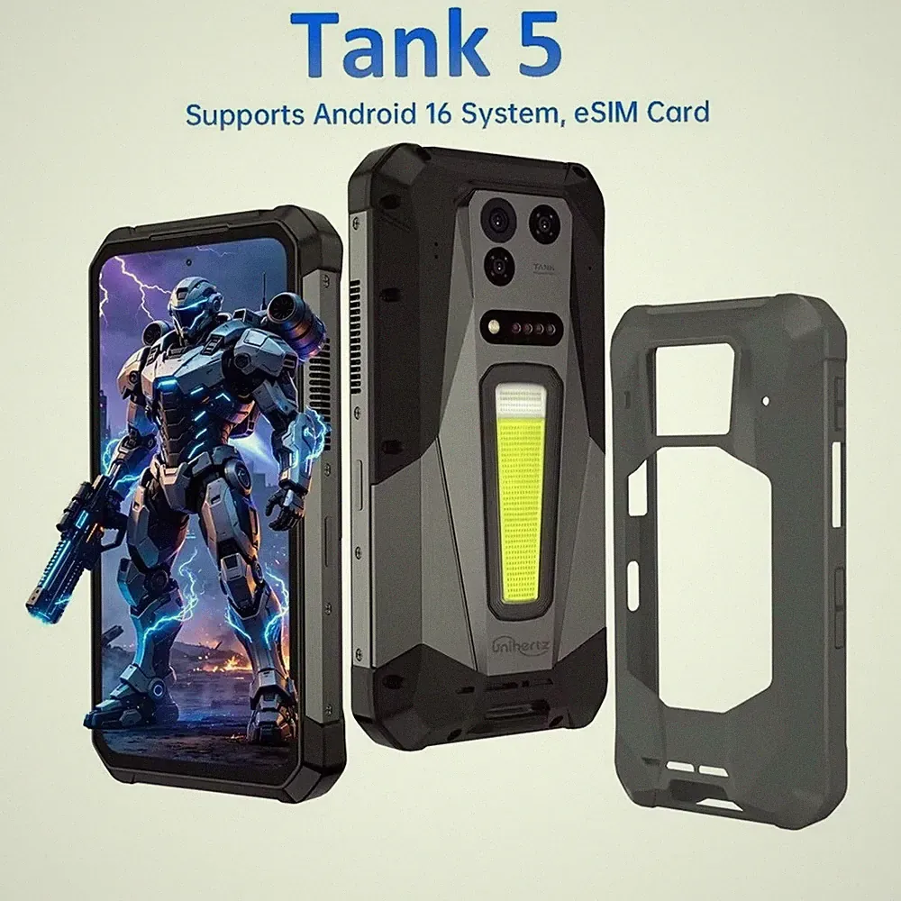 Unihertz 8849 TANK 5 DLP Projektor 5G ROBUST Smartphone eSIM 36GB+512GB 17600mAh