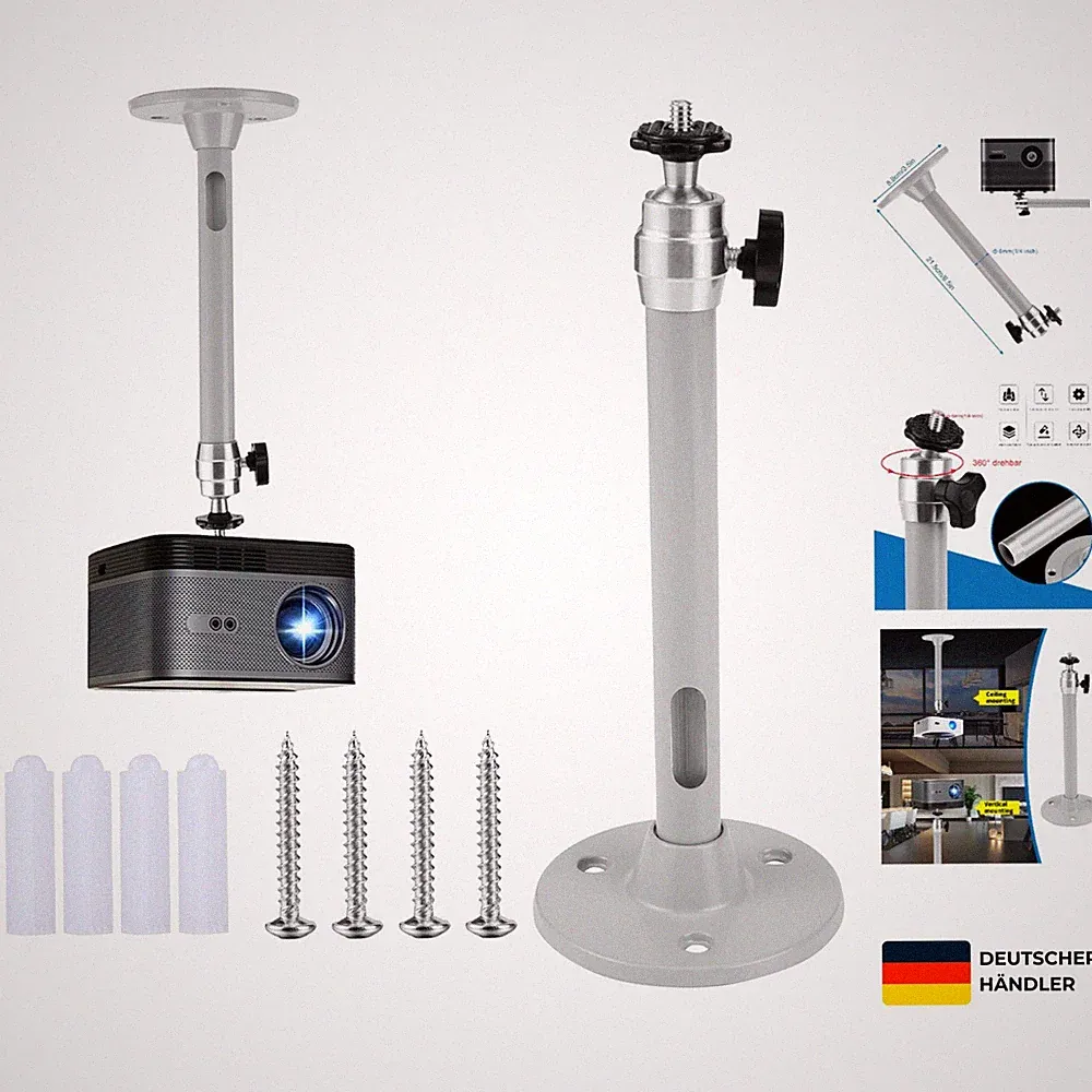 Universal-Deckenhalterung für Beamer, Beamerhalterung Mini Beamer Deckenhalte...