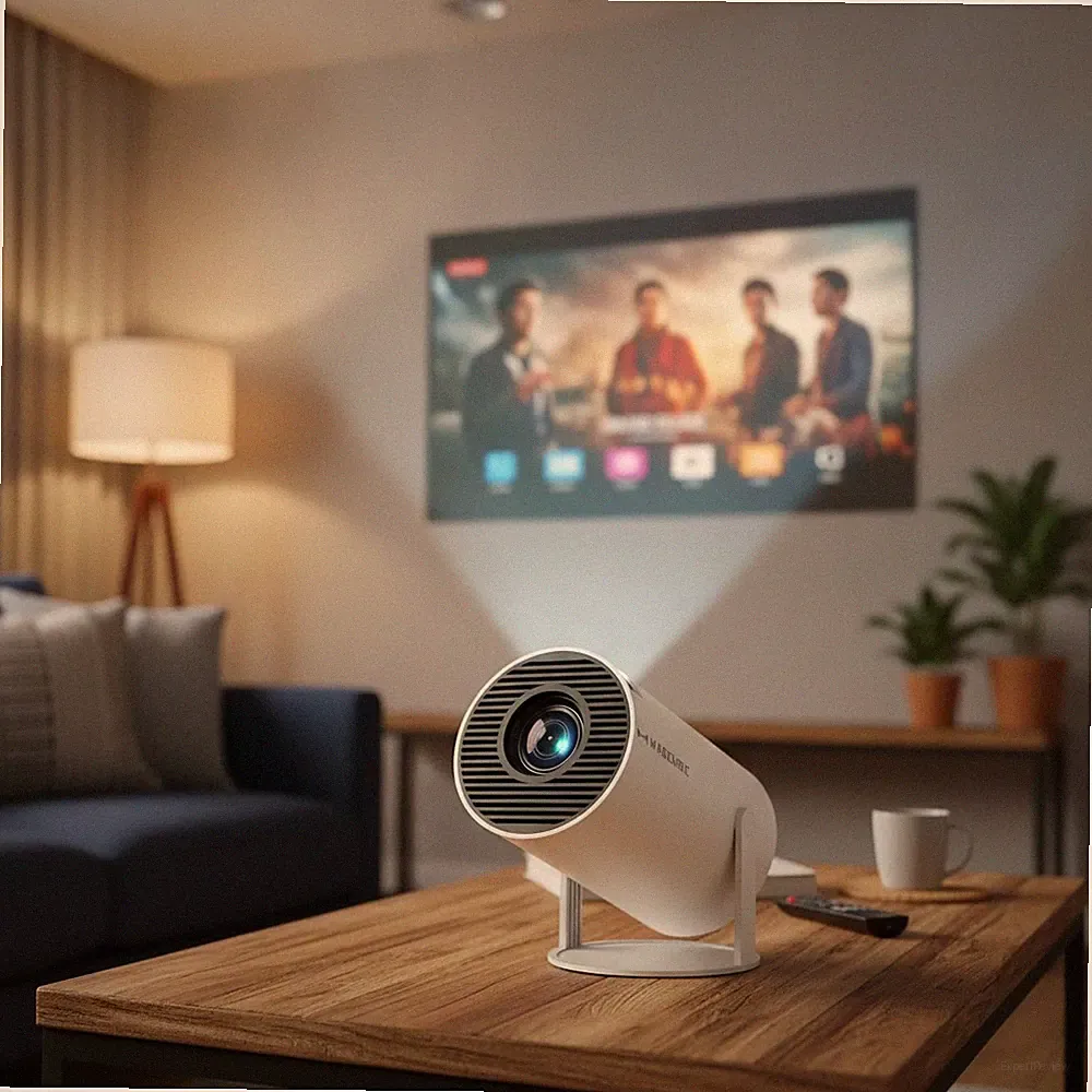 Upgrade HY300PRO Tragbarer 4K Mini Projektor mit WiFi & Bluetooth für alle Veranstaltungen