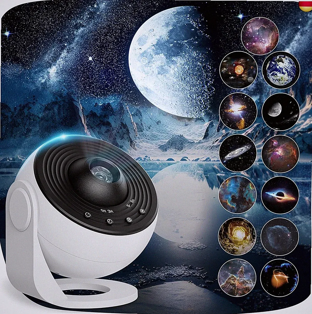 Upgrade sternenhimmel projektor, Galaxy Projector Lamp with 13 Planet Discs, LED