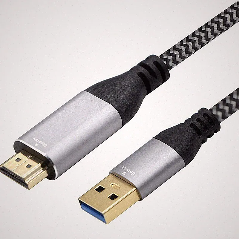 USB 3 0 auf Video Kabel 2m für Laptop Anschluss an Monitore und Projektoren