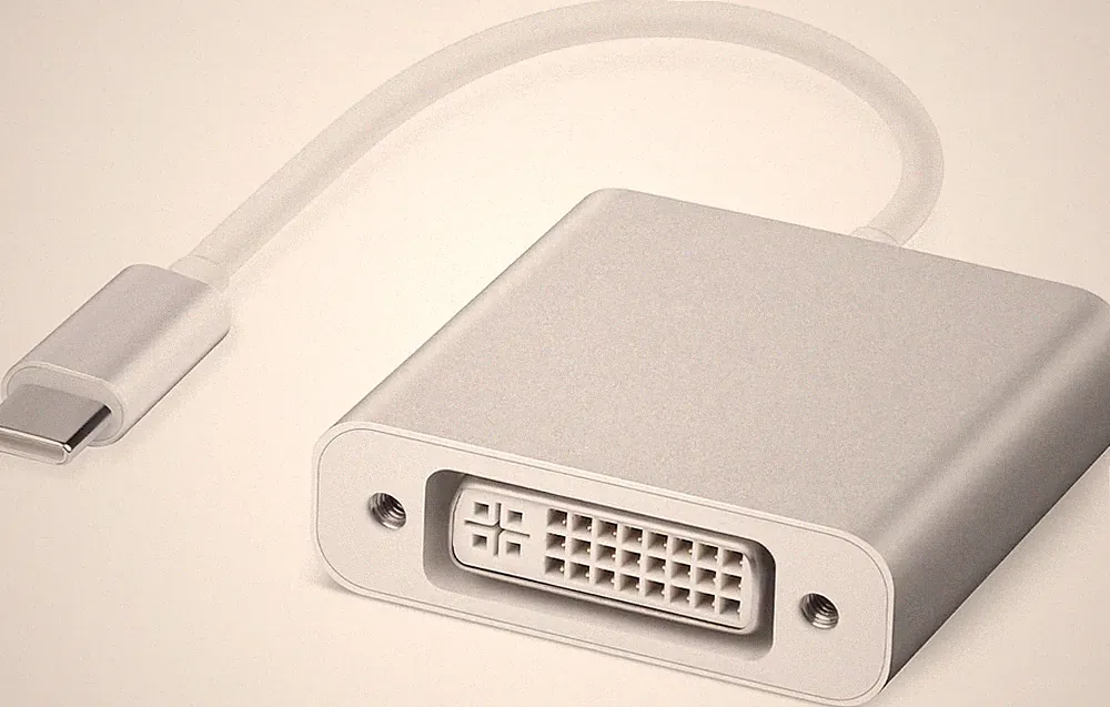USB-C auf DVI Kabeladapter für Monitor, TV, Projektor, Konverter, iPhone