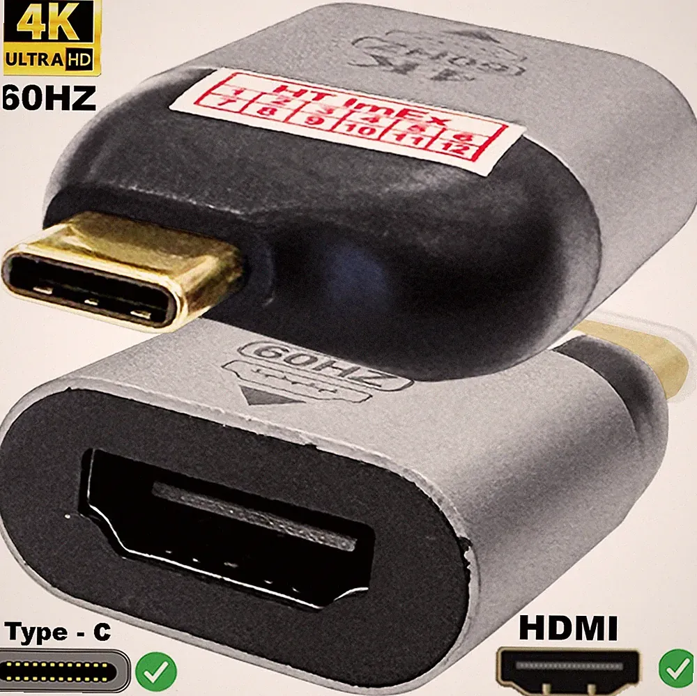 USB-C auf HDMI Adapter 4K 3D für Handy, Laptop, Tablet, Fernseher, Beamer