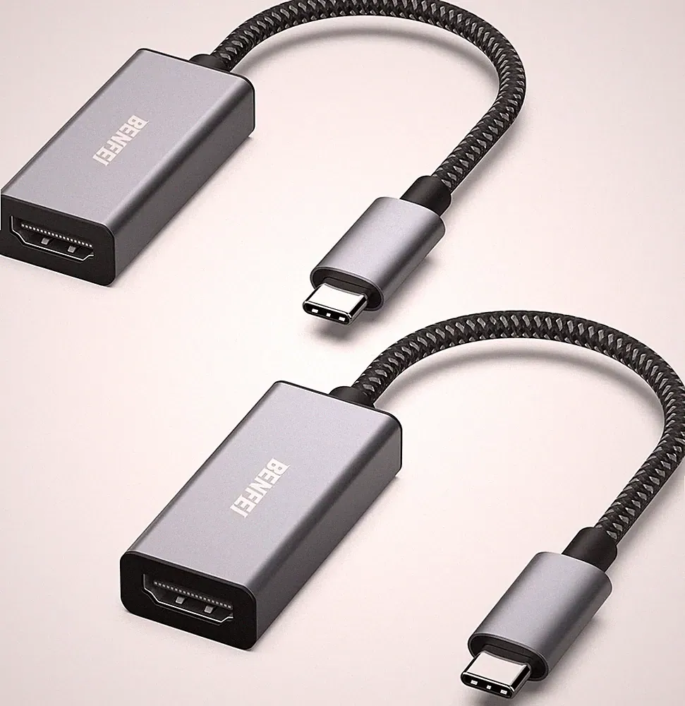 USB C auf HDMI Adapter 4K 60Hz 2er Pack Thunderbolt 3/4 kompatibel für iPhone