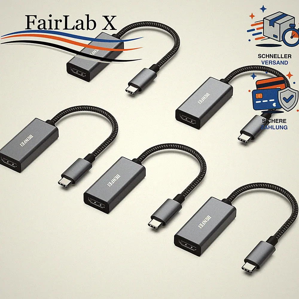 USB C auf HDMI Adapter 4K 60Hz 5er Pack Thunderbolt 3/4/5 kompatibel für iPhone