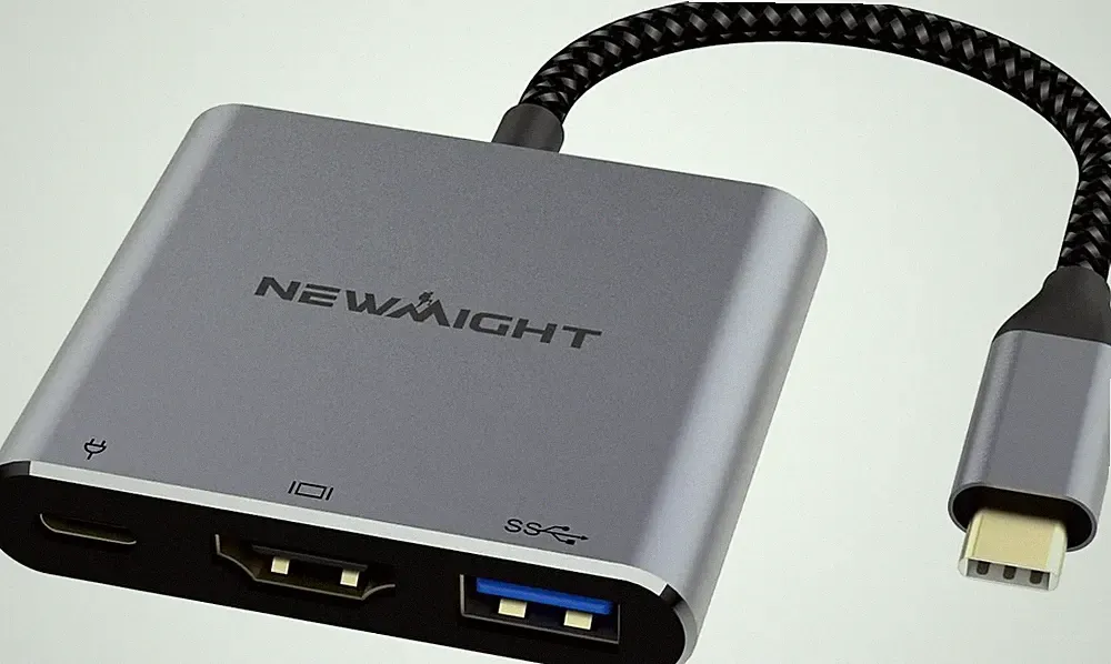 USB-C-auf-HDMI-Adapter 4K mit USB 3.0 und 100W Typ-C Ladeanschluss für MacBook