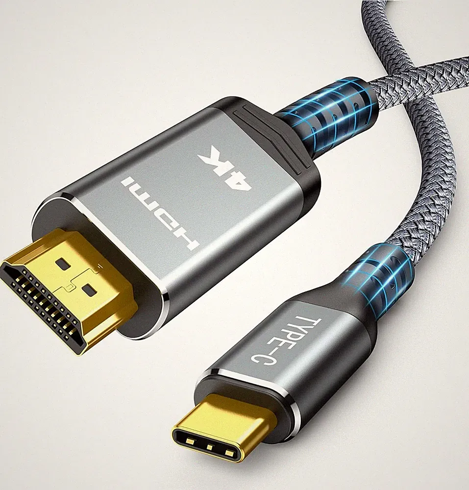 USB C auf HDMI Kabel 4K 60Hz 1m UHD für MacBook iPhone iPad Schutzhülle