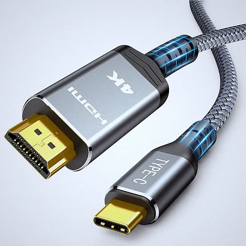 USB C auf HDMI Kabel 4K 60Hz 3m Thunderbolt 3/4 Kompatibel für iPhone MacBook