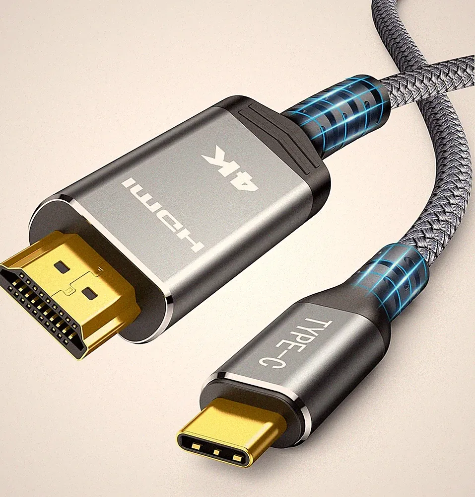 USB C auf HDMI Kabel 4K 60Hz 4,5m UHD Thunderbolt 3/4 kompatibel für iPhone