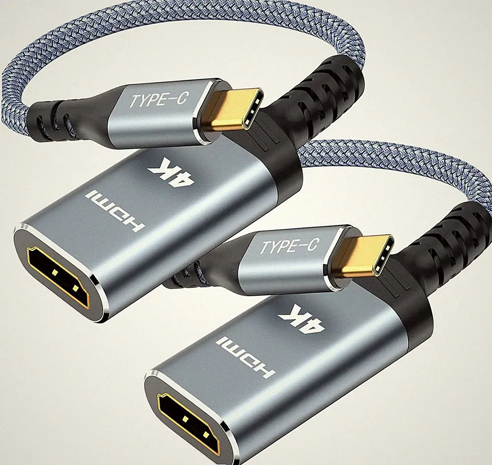 USB C HDMI Adapter 4K 60Hz 2er Pack Thunderbolt 3/4 für MacBook iPhone iPad