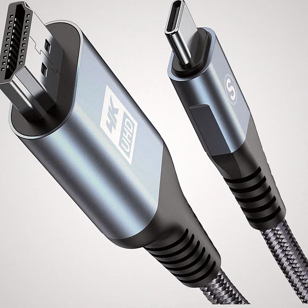 USB C HDMI Kabel 4K 0.5M Geflochten für Smartphone Laptop Monitor Projektor