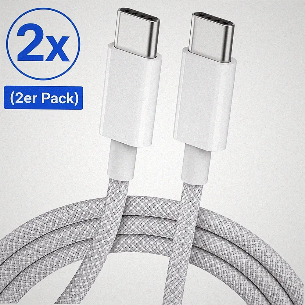USB C Ladekabel 60W 1m Schnellladen | Datenkabel | SCHNELL-LADEKABEL |(2er Pack)