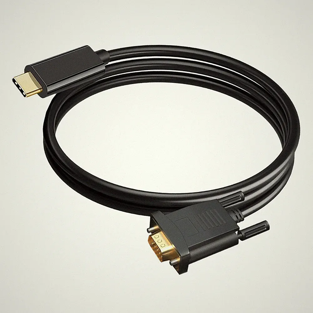 USB-C-Stecker auf VGA-Stecker-Adapter-Konverterkabel 1080P 10 Gbps für