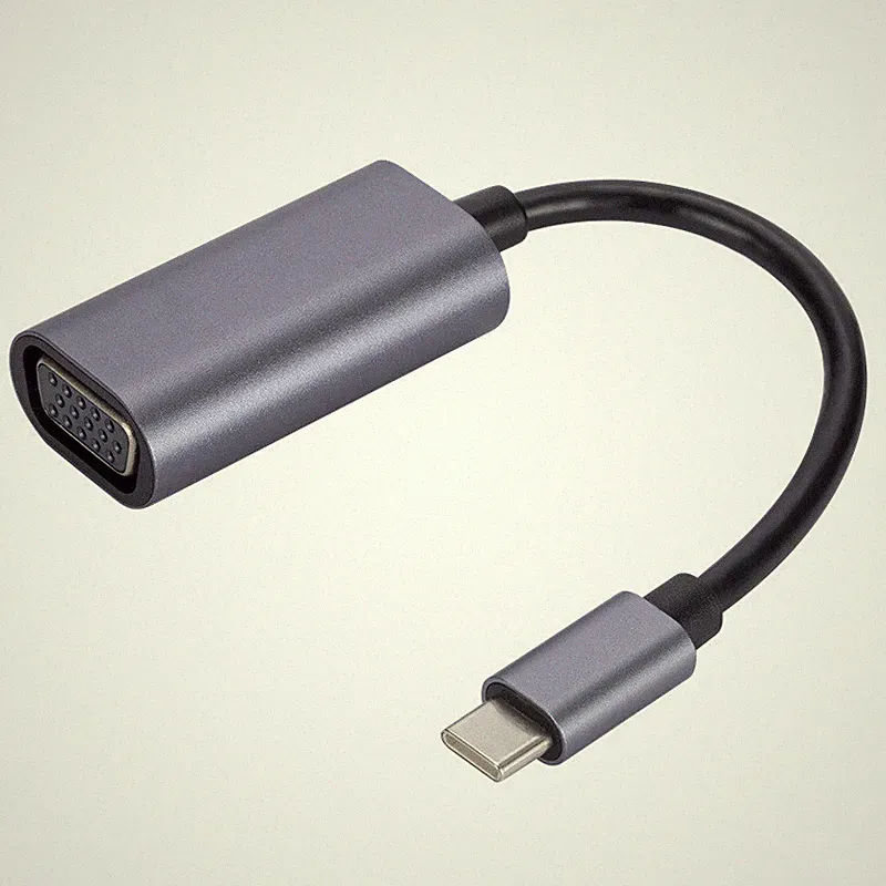 USB-C Type-C auf VGA Adapter-Kabel 3.1 Konverter Monitor Beamer für Laptop Handy