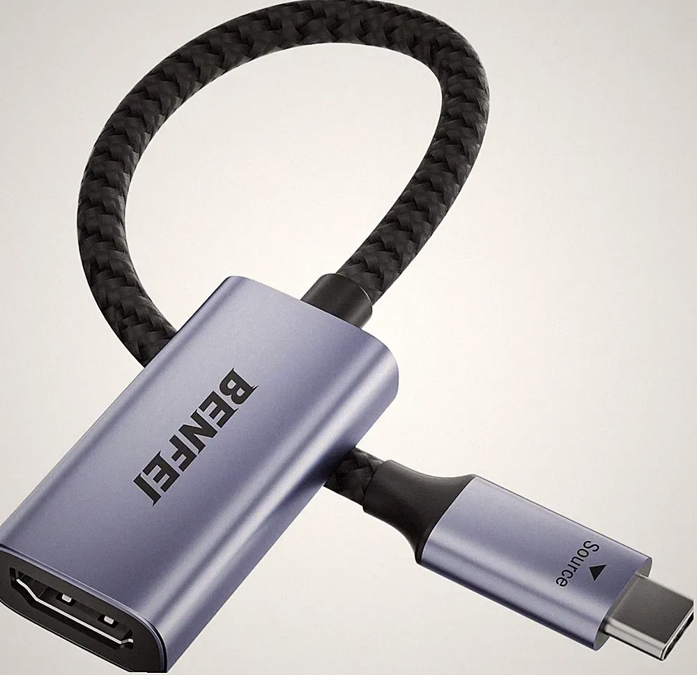 USB C zu HDMI Adapter 4K 60Hz Thunderbolt 3/4/5 kompatibel für iPhone 15 Pro Max